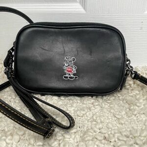 Coach Disney 1941 Mickey Mouse Limited Edition Black Leather Crossbody Bag Purse